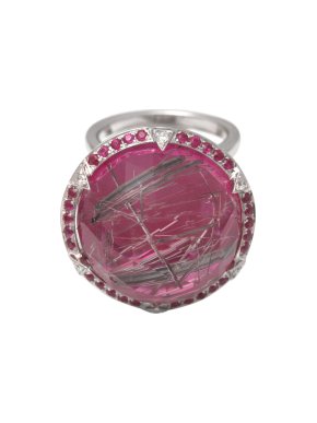 Jace Wong Diamonds & Rubies Spiral Cocktail Ring