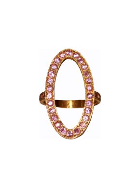 Bespoke 1.6 carat pink sapphire oval ring