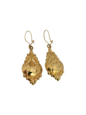 Bespoke Victorian Gold Regency Earrings