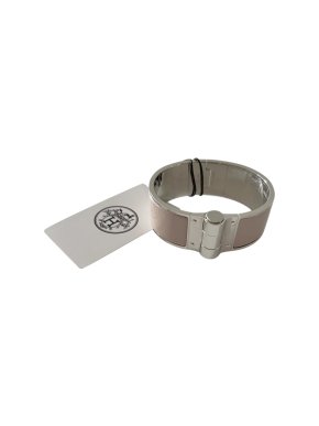 Hermes Marron Glace Large Uni Charniere Wide Hinge Bracelet PHW