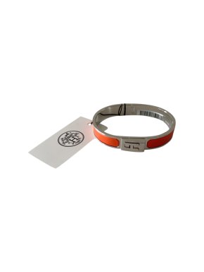 Hermes Orange Mat Enamel Jet Bracelet PHW Sold Out