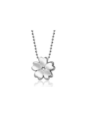 Alex Woo Sterling Silver Cherry Blossom Necklace
