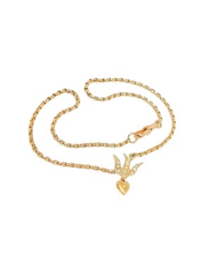 Bespoke Rose Gold Victorian Swallow Necklace