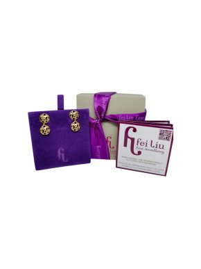 Fei Liu 18kt Yellow Gold Diamond Drop Earrings