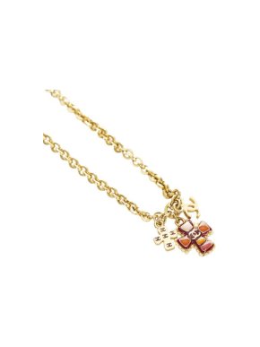 Chanel CC Gripoix Cross Charm Necklace