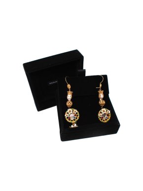 Dolce & Gabbana Gold Pupi Doll & Cartwheel Earrings