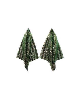 Christopher Kane Green Chainmaile Earrings