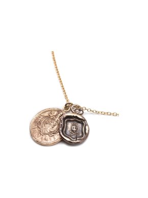 Pyrrha Sterling Silver Gold Plated Charm Necklace