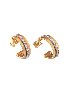Marco Bicego diamond and gold hoop earrings