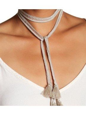 Chan Luu Chain Trim Tassel Neck/Bracelet Tie