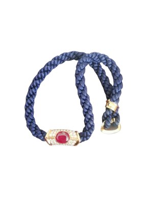 David Morris Vintage Diamond & Burma Ruby Silk Necklace