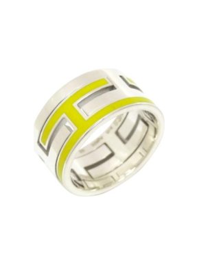 Hermes Move H Ring Enamelled Ring PHW