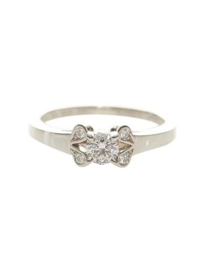 Cartier Platinum Diamond Ballerine Solitaire Ring