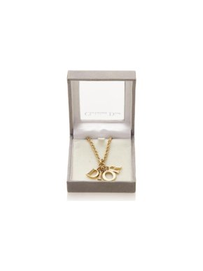 Christian Dior Gold-Tone Metal Charms Pendant Necklace