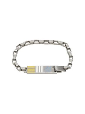 Louis Vuitton Vintage Silver-Tone Metal Damier Chain Bracelet