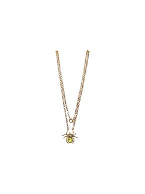 Bespoke Yellow Gold & Peridot Spider Pendant Necklace
