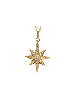 Bespoke Vintage Revival 9ct Yellow Gold Star Pendant Necklace
