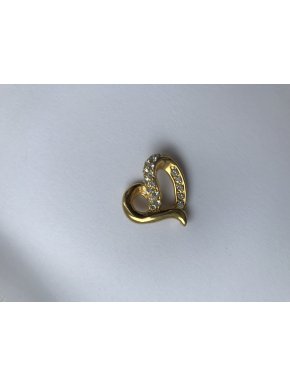 Nina Ricci Vintage Crystal Heart Pendant