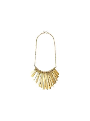 Soko gold-tone hammered metal necklace