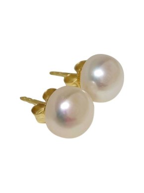 Di Perle Saltwater Perl Stud Earrings