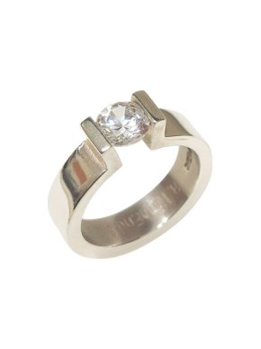 Niessing Brushed Silver Fusion Ring - Size O