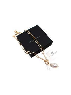 Irem Maisonirem Baroque Pearl Gold Plated Chain Necklace