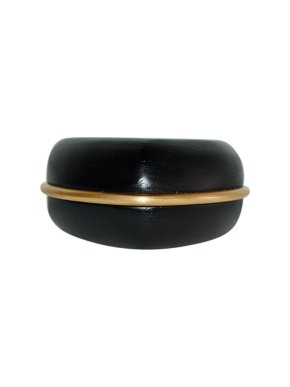 Saint Laurent Black Wooden Cuff