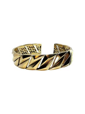 Roberto Coin Gold Plated Sheveron  Cuff
