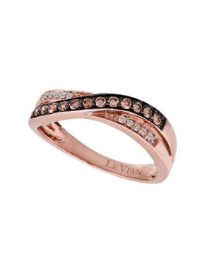 Le Vian 14ct Rose Gold Chocolate Diamond Eternity Ring - Size L