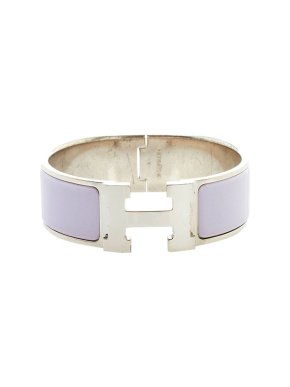 Hermes lilac enamel Clic Clac H bracelet PHW