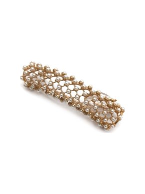 Dior gold-tone metal & faux-pearl ear cuff