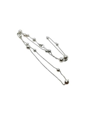 Georg Jensen Sterling Silver Sphere Sautoir Nekclace