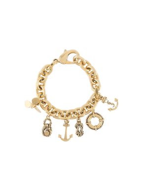 Saint Laurent Gold-Tone Nautical Charm Bracelet