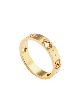 Gucci 18ct Yellow Gold Icon Star Ring - Size N