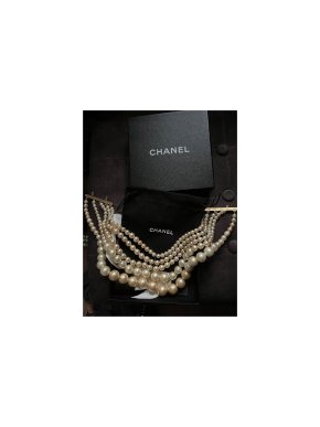 Faux Pearl Chanel Bar Chunky Necklace