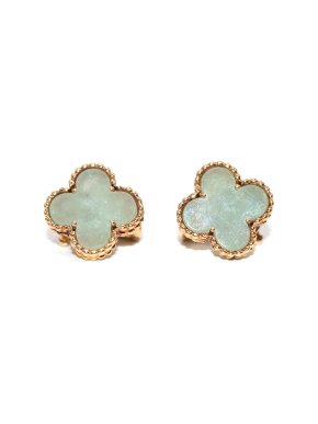 Van Cleef & Arpels Jade Yellow Gold Earrings