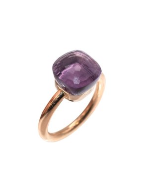 Pomellato Yellow Gold Amethyst Light Nudo Ring