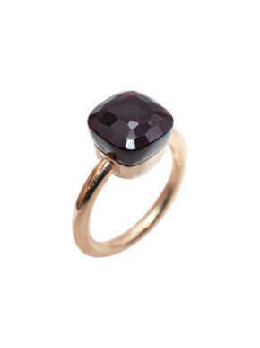 Pomellato Yellow Gold Amethyst Deep Nudo Ring
