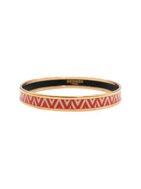 Hermes Orange Yellow Gold Bangle