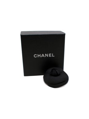 Chanel Black Flower Pin