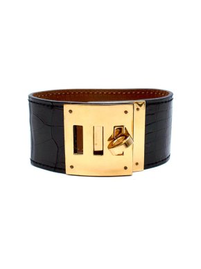 Hermes GHW Black Cuff