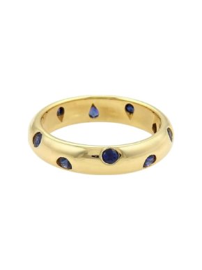 Tiffany & Co. 18kt Yellow Gold Sapphire Etoile Ring - Size N