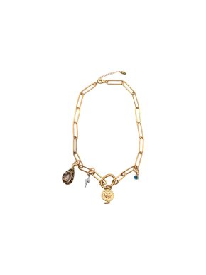 Irem Maisonirem Chunky Chain Charm Necklace Poppy