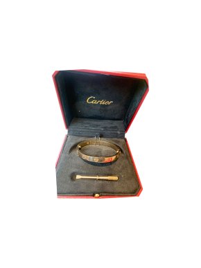 Cartier 18k rose gold love bracelet