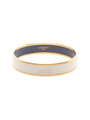 Hermes Enamel Printed Caleche Bracelet
