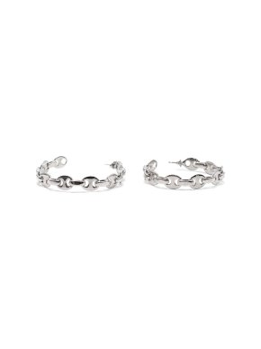 Paco Rabanne Eight Nano Hoop Earrings in Silver