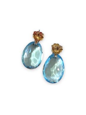 Robinson Pelham Blue Topaz and Diamond earrings