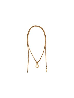 Versace Gold Tone Medusa Chain Necklace