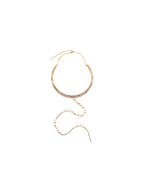 Dior D-Renaissance Faux Pearl Gold Tone Choker