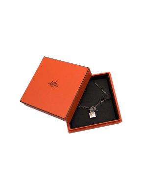 Hermes Silver Birkin Amulette Pendant Necklace